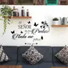 Brup Adesivos de Parede Fontes Criativas Espanholas Transfronteiriças Padrão Simples de Borboleta Adesivos Decorativos Autoadesivos Zn5305E