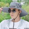 Chapéu de pesca masculino aba grande verão proteção solar chapéu de sol casual dobrável chapéu camuflado trabalho ao ar livre chapéu aba grande