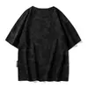 Camiseta de algodón de peso pesado con cuello redondo y manga corta, camiseta básica de corte holgado para hombre y mujer, top de camiseta de manga corta talla grande
