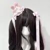 Grampo de Cabelo Fofo com Laço Doce para Menina Cabelo Macio Estilo Princesa Exquisitos Acessórios de Cabelo Renda Rosa Moda