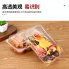 Caixa de embalagem plástica transparente para bolo de pêssego caixa de embalagem para biscoito pão bolo caixa de embalagem plástica descartável PET para confeitaria