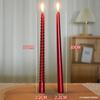 Velas Coloridas Longas Estilo Europeu Galvanizadas 30cm para Uso Doméstico Sem Fumaça Sem Odor Jantar à Luz de Velas Castiçal Velas Cônicas Pacote com 4