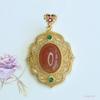 Colgante de Cristal Natural Ai Yu Collar de Cristal de Fresa Roja Joyería Vintage Venta al por Mayor en Vivo Dropshipping S4072314L
