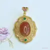 Pingente de Cristal Morango Natural Ai Yu Colar de Cristal Flor de Pessegueiro Pedra Preciosa Item Quente de Transmissão Ao Vivo Atacado de Fábrica S5021407