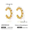 Pendientes Jieding de acero de titanio, sensación de lujo ligero y alta gama, cierres de perla de vidrio, pendientes de acero inoxidable para mujer, estilo grueso, transfronterizo europeo y americano