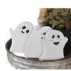 Decorações de Halloween Enfeites de Madeira Suprimentos para Artesanato em Madeira Adereços com Base Letras Abóbora Mesa Enfeites de Madeira