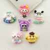 Traje de baño de cara brillante Traje de baño Accesorios de resina de cachorro gatito Zapatos con agujeros DIY Caja de auriculares Pasador Bolsa de material para cable de datos