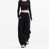 2023 Nuevo Otoño Pantalón de Sudor Albaricoque para Mujer Verano Pantalón de Sudor Holgado Pantalón Banana Hip Hop Cintura Elástica Ancho Shi Hua