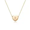 Amazon Transfronterizo Nuevo Diseño Collar con Forma de Corazón Collar de 26 Letras Moda para Mujer Versátil Regalo de Cumpleaños