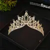 Diadema Corona de Novia Transfronteriza Estilo Europeo y Americano Barroco Lujosa y Grande Corona de Aleación Accesorio para Vestido de Fiesta de Princesa