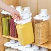 Contenedor de almacenamiento de granos enlatado estilo japonés, cubo de arroz, cubo sellado a prueba de insectos y humedad para el hogar para harina, cubo para fideos, caja de almacenamiento para arroz y otros granos.