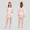 Bata de verano fina de seda para mujer, corte holgado, favorecedora para damas de honor y novias, bata para la mañana de la boda, bata de baño 100% seda de morera