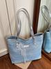 Bolso Tote de Gran Capacidad de Moda Estilo Coreano Bolso Versátil para Viajeros Bolso Tote de Un Hombro para Mujer Verano 2025 Nuevo Estilo