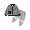 Roupas de bebê, uniformes de beisebol de primavera, conjuntos casuais de duas peças para meninos e meninas, moletons infantis, calças de outono para bebê