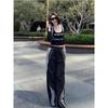 Conjunto Fresco y Fresco de Primavera 2025, un Conjunto Completo de Moda para Chicas Atrevidas con Diseño Corto y Delgado de Tres Piezas