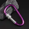 Mosquetón en forma de D con seguro, multi-especificación, Mosquetón multiusos, Hebilla de seguridad para mochila, Clip multifuncional para botella de agua para exteriores