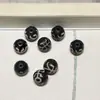Ágata Blanco y Negro Bola Noble Jade Tianzhu Perlas Sueltas Perlas de Barril Accesorios para Pulsera Collar DIY