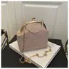 Bolsa de Jantar de Corrente da Moda Verão 2025 Bolsa Transversal de Ombro Feminina Estilo Ocidental Moda Bolsa Feminina Bolsa de Ombro de Mão