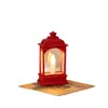 Artículo Popular Transfronterizo: Lámpara de Viento Plana Estilo Chimenea, Luz de Vela Electrónica LED, Linterna Pequeña Vintage, Ambiente Navideño para el Hogar