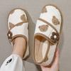 Tacón de Encaje con Lazo de Corazón Estilo Delgado Transpirable Primavera y Otoño Zapatos Transpirables para el Hogar y la Recuperación de Mujeres