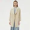 Outono e Inverno Novo Casaco de Lã Pura Veludo Dupla Face, Feminino, Justo e Pequeno, Estilo Coreano Casaco de Lã Cashmere, Versátil