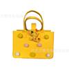 Bolso de fieltro con dibujos animados de celebridades de Internet, bolso de mano con diseño de oso de fresa, bolso de mano, bolso de compras ligero, bolso de almacenamiento