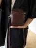Bolsa Feminina de Couro Bovino Curtido Vegetal, Bolsa de Mão Feminina Versátil, Bolsa Saco Simples, Porta-Moedas para Celular, Couro Macio, Retrô e Prática
