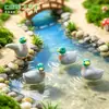 Fofa figura de pato simulado para micro paisagismo, acessórios de decoração de jardim DIY, mini ornamentos