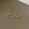 Brincos de Zircônia Piscante Estilizados Empilhados para Orelha Óssea Feminina, Design Pequeno e Simples, Brincos de Orelha Óssea de Luxo Acessível de Nicho