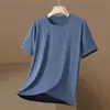 Frete Grátis Camiseta Masculina Verão Fina Secagem Rápida Manga Curta Masculina Esportes Fitness Corrida Manga Três Quartos Gola Redonda Respirável Camiseta Masculina