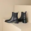 Botas Finas Botas Gruesas Botas de Mujer 2024 Costura Ajustadas Sueltas Nuevas Otoño e Invierno Botines Comercio Exterior Profesional Británico