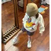 Ropa infantil estilo coreano, sudadera de manga larga para niñas, nueva colección otoño 2026, suéter infantil, top casual con graffiti para bebés