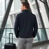 Chaqueta de hombre transfronteriza, modelo primavera y otoño 2026, cuello alto, versión con cremallera, adecuada para personas jóvenes y de mediana edad, para negocios formales, negocios informales, ir al trabajo y uso casual