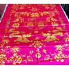 Funda de edredón fina de seda para boda, funda roja, decoración colorida para coche de boda, ocasión auspiciosa, funda de edredón de oración, dragón, fénix, flores de peonía, Da Ling Zhi