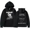 Sudadera con capucha impresa para hombre de la gira del álbum 2025 del cantante Melendi, Ropa deportiva Harajuku, Hip-Hop, Informal, Otoño e Invierno