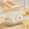 Molde para cubitos de hielo congelados, prensa para cubitos de hielo, artefacto para hacer hielo con tapa, caja para hacer hielo casera de grado alimenticio, caja de almacenamiento para refrigerador doméstico