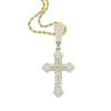 Hip-Hop Nuevo Estilo Colgante de Circonita Cruz Aliexpress Comercio Exterior Diamante Completo Collar para Hombre en Stock Venta al por Mayor Moderno