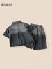 Conjunto para Niños 2026 Nuevo Estilo de Verano Chaqueta de Mezclilla de Manga Corta Moda Bebé Guapo Conjunto de Dos Piezas Ropa de Moda para Niños
