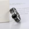 Joyería Nueva para Hombre Transfronteriza Anillo Creativo Europeo y Americano de Acero Inoxidable Giratorio Números Romanos Anillo de Acero de Titanio