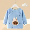 Bata para niños, babero de otoño e invierno para bebé, diseño reversible, impermeable, delantal de estilo nuevo, bata para comer, apta para niños y niñas, para uso en preescolar