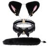 SM Accesorios Divertidos Diadema de Cola de Zorro Set de Tres Piezas Coqueteo de Pareja Interactivo Anal Tapón para Senos Pinza Tortura Suministros para Adultos