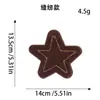 Bordado de Toalla Parche Bordado de Estrella de Cinco Puntas Estilo de Coser Decoración para Ropa Bolsa Zapato Sombrero Accesorios DIY Parche Bordado