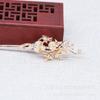 Yiwu color dorado con retención de color, cobre dorado chapado, DIY Flor de Glicina, horquilla, accesorios para el cabello, horquilla, adorno para la cabeza de estilo antiguo, accesorios B2844