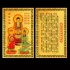 Buda Sakyamuni, Bodhisattva Ksitigarbha, Bodhisattva Guanyin, Tarjeta de Metal, Tarjeta de Protección de Paz