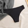 Pantaletas de una pieza sin costuras de seda de hielo para mujer, deportivas, fitness, talla grande, sexys, de talle bajo, tentación, antibacterianas, tipo T, Europa y América