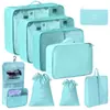 Conjunto de Sacos de Armazenamento para Viagem Transfronteiriça Roupas Roupa Íntima Calças Saco de Embalagem Separado Saco de Armazenamento Roupas Sapatos Bagagem Bolsa de Viagem
