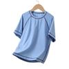 Verano 2025 Ropa Infantil Top Infantil Niños y Niñas Manga Corta Bebé Malla Seda de Hielo Camiseta Ropa Secado Rápido Padre-hijo Ropa Clase A