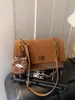 Bolso de Hombro Retro de Retazos Mate con Cadena para Mujer 2025 Invierno Nuevo Elegante Casual de Gran Capacidad