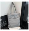 Bolsa Tote Casual de Algodão da Moda para Mulheres, Novo Modelo 2026, Grande Capacidade, Bolsa de Ombro Simples, Estilo Coreano Bolsa Simples de Axila