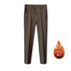 Moda Nova de Inverno Diário Forrado com Fleece Calças Masculinas Senso de Gordura Bonito Vestido Calças Sociais de Vestir Verão Pés Pequenos Senso de Mergulhador